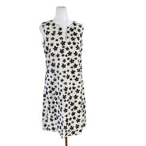 Karl Lagerfeld Black White Floral Shift Dress NWT Size 6